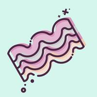 Icon Bacon. related to Breakfast symbol. MBE style. simple illustration vector