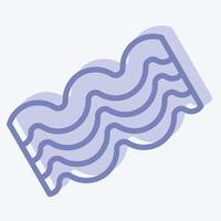 Icon Bacon. related to Breakfast symbol. two tone style. simple illustration vector