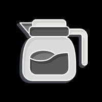 Icon Coffe Pot. related to Breakfast symbol. glossy style. simple illustration vector