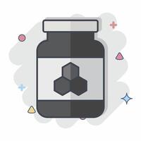 Icon Honey Jar. related to Breakfast symbol. comic style. simple illustration vector