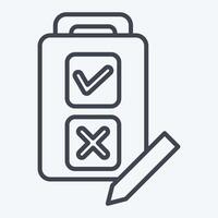 Icon Quiz. related to Choice symbol. line style. simple illustration vector