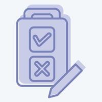 Icon Quiz. related to Choice symbol. two tone style. simple illustration vector