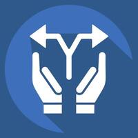 Icon Option. related to Choice symbol. long shadow style. simple illustration vector