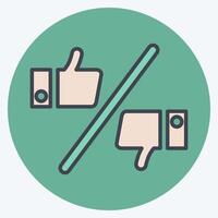 Icon Preference. related to Choice symbol. color mate style. simple illustration vector