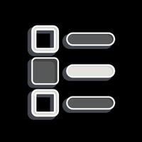 Icon List. related to Choice symbol. glossy style. simple illustration vector