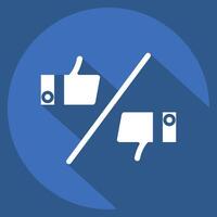 Icon Preference. related to Choice symbol. long shadow style. simple illustration vector
