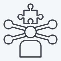 Icon Dilemma. related to Choice symbol. line style. simple illustration vector