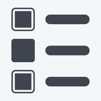 Icon List. related to Choice symbol. glyph style. simple illustration vector