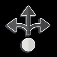 Icon Alternative. related to Choice symbol. glossy style. simple illustration vector