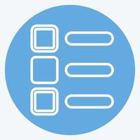 Icon List. related to Choice symbol. blue eyes style. simple illustration vector