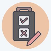 Icon Quiz. related to Choice symbol. color mate style. simple illustration vector