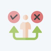 Icon Decision. related to Choice symbol. flat style. simple illustration vector