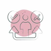 Icon Decision. related to Choice symbol. Color Spot Style. simple illustration vector
