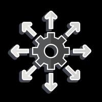 Icon Options. related to Choice symbol. glossy style. simple illustration vector