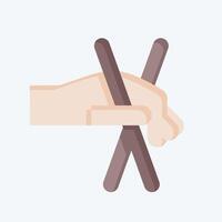 Icon Chopsticks. related to Korea symbol. flat style. simple illustration vector