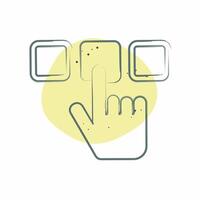 Icon Select. related to Choice symbol. Color Spot Style. simple illustration vector