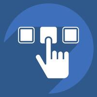 Icon Select. related to Choice symbol. long shadow style. simple illustration vector