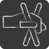 Icon Chopsticks. related to Korea symbol. chalk Style. simple illustration vector