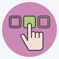 Icon Select. related to Choice symbol. color mate style. simple illustration vector