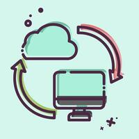 Icon Backup Data. related to Network symbol. MBE style. simple illustration vector