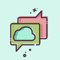 Icon Cloud Chatting. related to Network symbol. MBE style. simple illustration vector