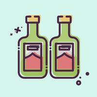 Icon Soju. related to Korea symbol. MBE style. simple illustration vector