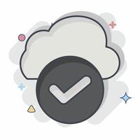 Icon Cloud Access. related to Network symbol. chalk Style. simple illustration vector