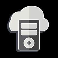 Icon Cloud Database. related to Network symbol. glossy style. simple illustration vector