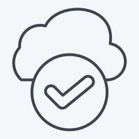 Icon Cloud Access. related to Network symbol. line style. simple illustration vector