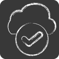 Icon Cloud Access. related to Network symbol. chalk Style. simple illustration vector