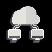 Icon Cloud Connection. related to Network symbol. glossy style. simple illustration vector