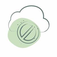 Icon Cloud Block. related to Network symbol. Color Spot Style. simple illustration vector