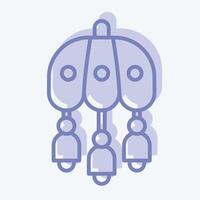 Icon Wind Chime. related to Korea symbol. two tone style. simple illustration vector