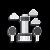 Icon Seoul Tower. related to Korea symbol. glossy style. simple illustration vector