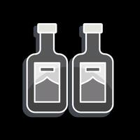 Icon Soju. related to Korea symbol. glossy style. simple illustration vector