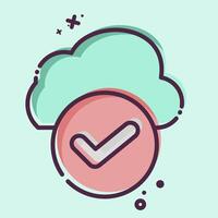 Icon Cloud Access. related to Network symbol. MBE style. simple illustration vector