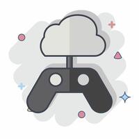 Icon Cloud Game. related to Network symbol. chalk Style. simple illustration vector