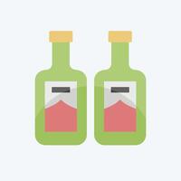 Icon Soju. related to Korea symbol. flat style. simple illustration vector
