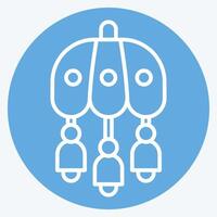 Icon Wind Chime. related to Korea symbol. blue eyes style. simple illustration vector