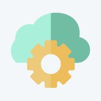 Icon Cloud Management. related to Network symbol. flat style. simple illustration vector