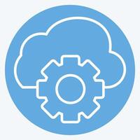 Icon Cloud Management. related to Network symbol. blue eyes style. simple illustration vector