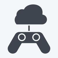 Icon Cloud Game. related to Network symbol. glyph style. simple illustration vector