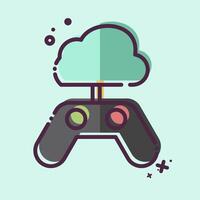Icon Cloud Game. related to Network symbol. MBE style. simple illustration vector