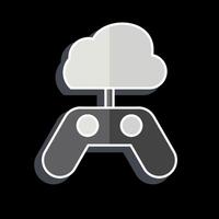 Icon Cloud Game. related to Network symbol. glossy style. simple illustration vector