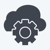 Icon Cloud Management. related to Network symbol. glyph style. simple illustration vector