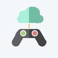 Icon Cloud Game. related to Network symbol. doodle style. simple illustration vector