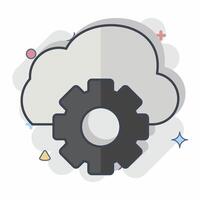Icon Cloud Management. related to Network symbol. chalk Style. simple illustration vector