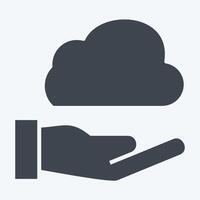 Icon Share Cloud. related to Network symbol. glyph style. simple illustration vector