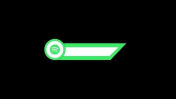 Social media lower third with logo space available for username text animation green screen video