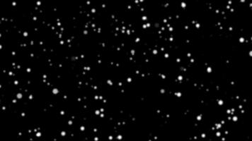 Loop white bokeh particles flow on black abstract background video
